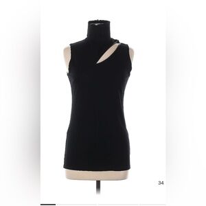 Marcella Sleeveless black turtleneck cutout detail size M